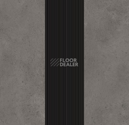 Линолеум Forbo Sarlon Complete Step 637299 cement medium grey, nose black.jpg фото 1 | FLOORDEALER